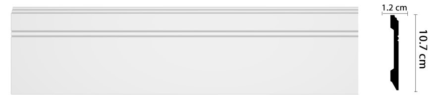 Плинтус напольный DECOMASTER D105ДМ (107*12*2000мм)