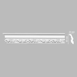 Плинтус потолочный с рисунком DECOMASTER DT-9829 (80*34*2400мм)